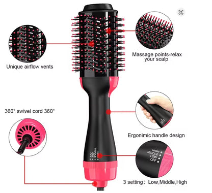 5-in-1 Hot Air Brush & Hair Dryer Volumizer