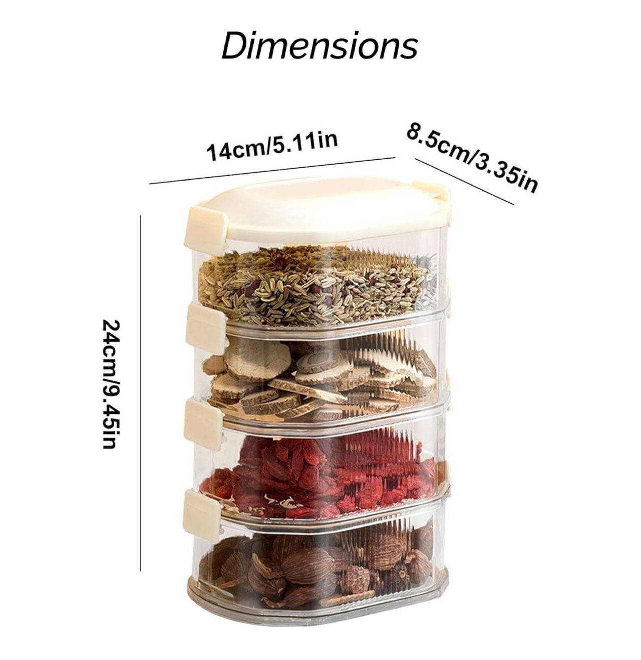 4-Drawer Acrylic Spice Organizer