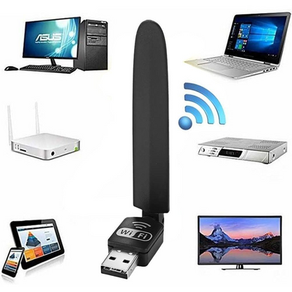 Andowl 1200Mbps Dual Band WiFi USB Adapter - Wireless Network Dongle with Antenna