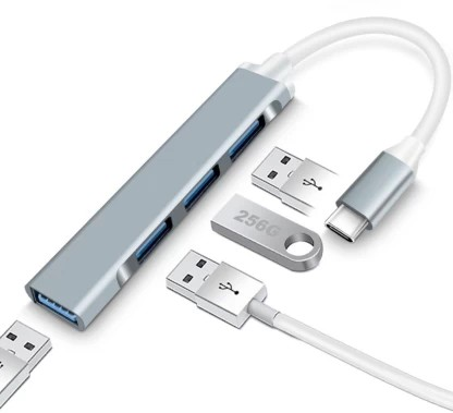 Type-C to USB 3.0 Hub - 4-Port Multi-Interface Adapter